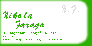 nikola farago business card